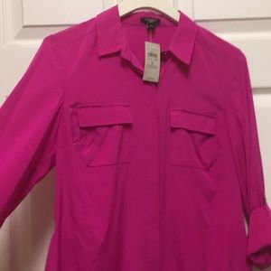 Button down blouse, 👚 , 100% Silk, size-0,still tag attached